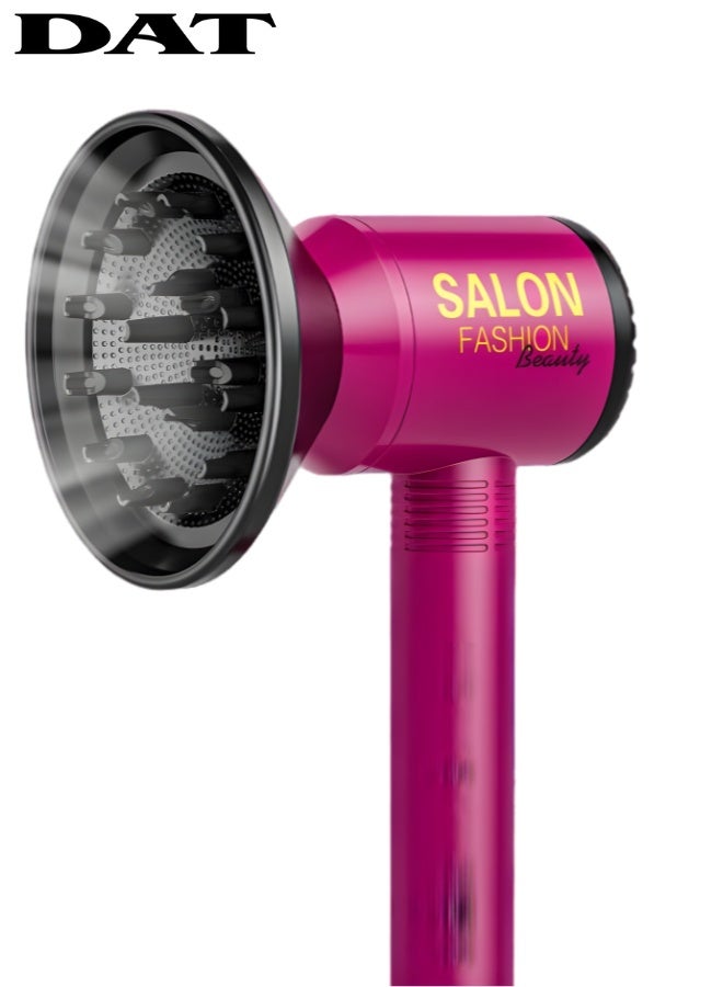 DAT Salon Fashion Beauty Kids Hair Dryer Play Set with Attachments, Pretend Blow Dryer + Mirror & Scissors, Role Play Styling Toy for Girls 3+ - Image 1